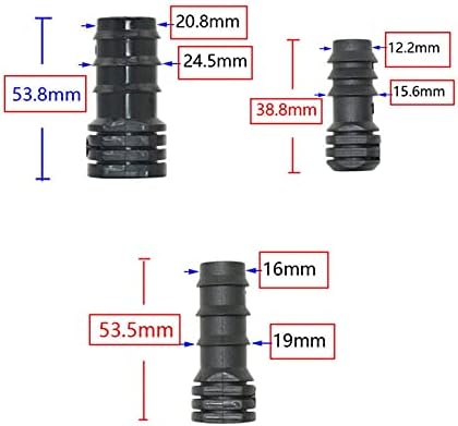 Garden Plumbing Hose Adapter 16mm 20mm 25mm PE Pipe Barb Connector T-shaped Elbow Repair End Plug 1/2 3/4" Garden Drip Irrigation Pipe Connector Connector 4PC (Color : Orange) - Image 7