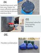 Foldable Rainwater Collection Barrel with Filter and Spigot - Portable Water Tank for Efficient Yard and Lawn Irrigation - Image 5