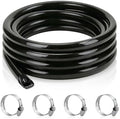 【Air-Supported Packaging】1 Inch ID x 100ft PVC Hose - Ends Sealed to Prevent Kinks & Damage. For Water, Air, Fuel Transfer, Industrial Use. Includes 4 Stainless Steel Hose Clamps by Wocloer