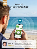 Outdoor Smart Sprinklers Controller 2.4GHz WiFi, Irrigation Controller Easy Use App Enabled, 16 Zones + 16 Plans, Save Water Auto Skip Rain, Freeze & Wind, 10 Minutes Install - Image 3
