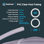 Eastman 0.17 Inch ID (1/4 Inch OD) PVC Clear Vinyl Tubing, 150 Foot Length, 98616 (Pack of 4) - Image 4