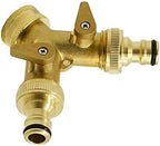 Plumbing Fittings Ball Valve Hose Fitting Brass Garden Tap 2 Way Tap Irrigation Valve Hose Pipe Splitter Quick Connector Adapter Female Thread G3/4 1pcs - Image 3