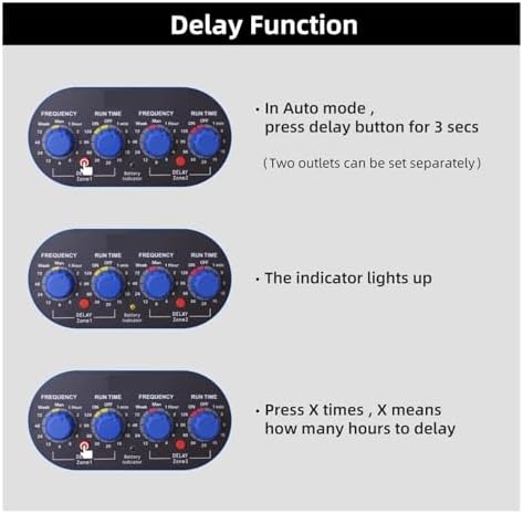 NURII Ball Valve Electronic Two Outlet Four Dials Water Timer, with Rain Sensor Garden Irrigation System for Garden (Size : with Humidity Sensor) - Image 7