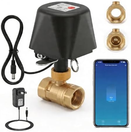 Smart Wifi Water Valve, Motorized Ball Valve, App Comtrol, Brass by CREECHWA