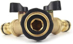 2 Way Hose Splitter, Garden Hose Brass Y Valve Water Outdoor Garden Hose Adapter, Y Hose Garden Faucet Splitter - Image 5