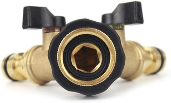 2 Way Hose Splitter, Garden Hose Brass Y Valve Water Outdoor Garden Hose Adapter, Y Hose Garden Faucet Splitter - Image 5