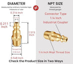 Air Hose Fittings Quick Connect, 1/4 Inch NPT - Image 2
