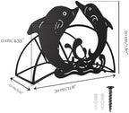 Dolphin Hose Holder Metal Wall Mount Heavy Duty 125'5/8" Garden Hose Hanger - Image 6