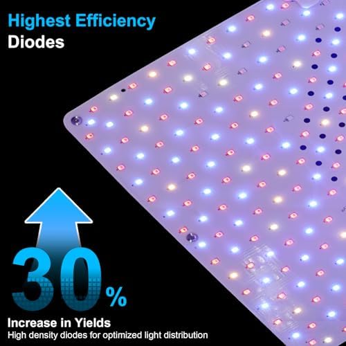Remote Control LED Grow Light, 100 Watt Dimmable Full Spectrum Plant Light, 3 Lighting Modes Grow Lights for Indoor Plants Seed Starting Seedlings Vegetable, Hanging Growing Lamp for 2x2/3x3 Grow Tent - Image 5