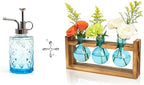 XXXFLOWER Upgraded Glass Plant Mister Spray+3 Blue Bulb Glass Propagation Station by XXXFLOWER