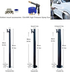 Black Outdoor Water Faucet Stand, Freestanding Antifreeze Garden Hose Holder, Cylindrical Vertical Water Column, 37.5in Tall, Durable, Weather-Resistant, Ideal for Garden Use - Image 5
