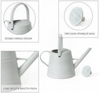 1 Gallon Plastic Watering Can with Long Spout & Dual Handles for Indoor Plants, Hanging Baskets - White, Yellow, Green, Gray - Image 6