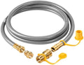 8 FT 1/2" ID Natural Gas Grill Hose with Quick Connect Fitting, Natural Gas Conversion Kit Suitable for Gas Grill, Generator, Patio Heater and More by Unknown
