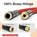 SPECILITE 3/4" x 75FT Hot/Cold Rubber Garden Water Hose, -50℉-190℉, Red - Image 6