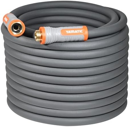 YAMATIC Flexible Garden Hose 5/8"x100ft, 360° Swivel Handle, Burst 600 PSI by YAMATIC