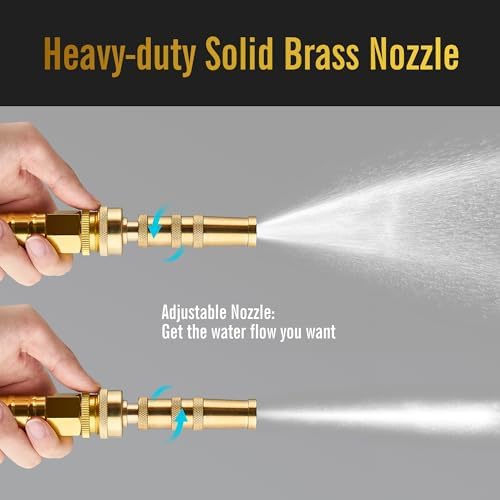 SKYWARD 100ft Stainless Steel Garden Hose,Brass Nozzle,Leakproof,Kink Free - Image 6