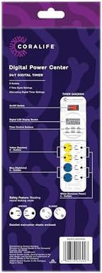 Coralife Aquarium Fish Tank 8-Outlet 24/7 Digital Power Center Timer - Image 6