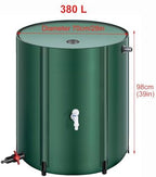 Collapsible Rain Barrel Kit - Black Rain Catcher with Spigot & Lid, 70x98cm (28x39in) for Efficient Water Collection & Storage, Ideal for Garden & Eco-Friendly Living - Image 4