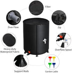 Collapsible Rain Barrel,Portable Water Storage Tank,Rainwater Collection System Downspout,Water Catcher Container with Filter Spigot Overflow Kit (50 Gallon) - Image 3