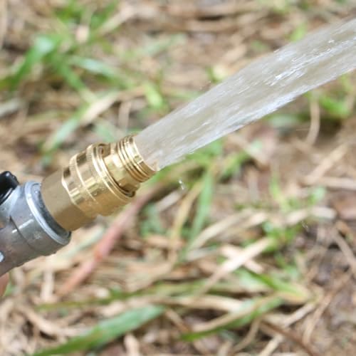 STYDDI 3/4-inch Full Flow Super Heavy Duty Hose Quick Connect Fittings, Lead-free Brass Full Port Garden Hose Quick Connector Coupler, 3/4” GHT High-Volume Hose Quick Release Adapter Set, 2 Set - Image 2