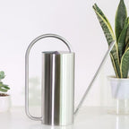 Long Spout Watering Can Stainless Watering Pitcher Indoor Garden Water Pot with Spout and Arched Carry Handle Suitable for Apartment Plants Office, Brushed Silver, 1.5L - Image 6
