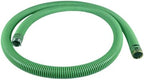 Gloxco Heavy Duty EPDM All Weather Suction Hose Assembly, Black Tube, Lime Green Helix, 3" Inside Diameter with Male x Female NPSM Pinlug Fittings Installed, 20 ft Length by Gloxco