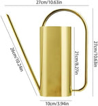 51oz Stainless Steel Watering Can, Long Spout Houseplant Waterer - Image 3