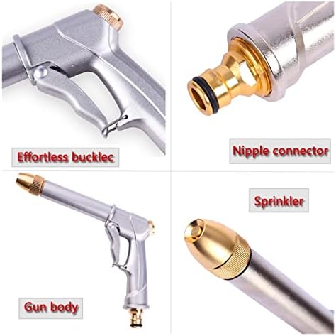 Portable High-pressure Water Gun For Cleaning Wash Machine Garden Watering Hose Nozzle Sprinkler Foam(Gold Gun) - Image 5