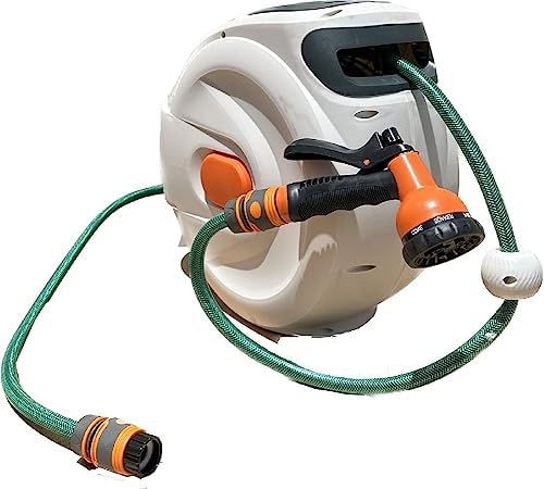 Wall Mount Swivel Automatic Retractable Garden Water Hose Reel w/50ft x 1/2" - Image 3