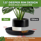 10 Pack Plant Trays 9 inch Heavy Duty Plant Saucers for Indoor Outdoor Use - Image 4