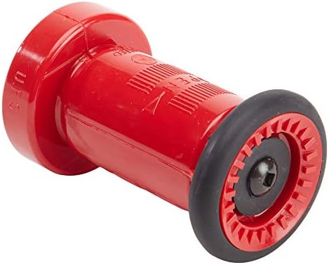 Heavy Duty Plastic 2" Fire Nozzle (NPSH) with Durable Rubber Bumper - Red - Image 4
