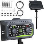RAINPOINT Compact Programmable Solar Automatic Plant Waterer Kit Work with Indoor Outdoor,Self Watering Drip Irrigation Pump Indoor/Outdoor Vacation Free Low Water Auto Shut-Off Water 10-20 Plants by RainPoint