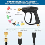 Pressure Washer Short Gun w/Foam Can 3/8" Thread x Quick Socket - Image 3