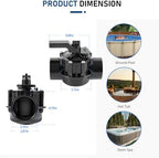 4716 2-Port 2 Inch to 2.5 Inch Diverter Valve Replace Part for 2 Way Positive Seal Diverter Valve Compatible with Ground Pool, Tub & Spa System - Image 6
