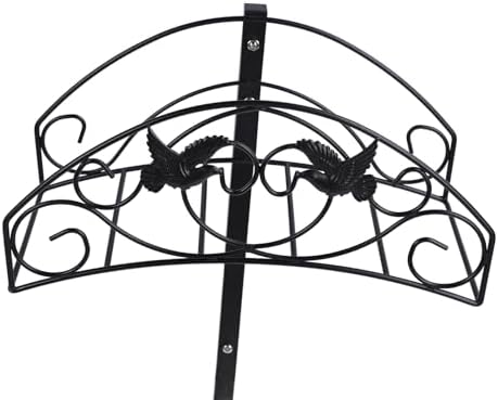 Garden Hose Holder, Freestanding Water Hose Storage Stand, Heavy Duty Detachable Hose Hanger with Top Storage Basket, Easy Installation, Iron Material for Outside Yard - Image 6