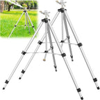 2 Pack 50 Inch Adjustable Tripod Impact Sprinkler, Heavy Duty Brass Nozzle Sprinkler, 360° Rotating Extendable Height Irrigation System for Large Yard Lawn Garden Watering by Unknown
