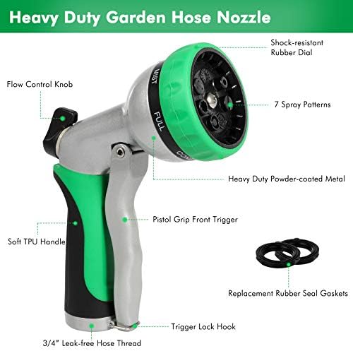 RESTMO Garden Hose Nozzle, Heavy Duty Metal Water Hose Sprayer, Ideal for Outdoor Lawn & Garden Watering, Car & Pet Washing - Image 2