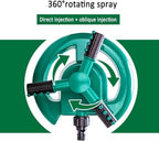 Automatic Lawn Water Sprinkler 360 Rotating Sprinkler Garden Sprinkler with Hose,360 Degree 3-arm Rotating Sprinkler Irrigation System for Watering Lawn Plants Flowers Veggies wyqdp240312(Color:,Size: - Image 2