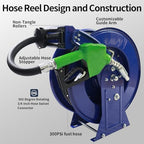Fuel Hose Reel,Fuel nozzle,Fuel Hose Swivel,3/4" X 33' Retractable Diesel Hose Reel,Heavy-duty Industrial Settings. Max 300 PSI,Spring Rewind Mechanism Ease of Use for Farm Ships Vehicles - Image 4