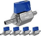 Beduan 5/16” Barb Ball Valve 304 Stainless Steel Mini Shut Off Valve 5 PCS by Beduan