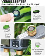 Insoma 2-Zone Sprinkler Timer Brass Inlet/Outlet, Water Hose Timer with Auto/Manual Modes + Rain Delay | Big LCD Dispay | Hose Timers for Garden, Yard Lawn, IPX5 Waterproof & Save Water - Image 2