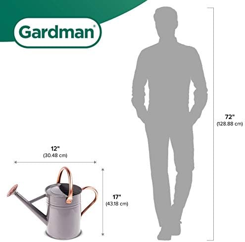 Gardman R34884 1 Gallon Watering Can, Cool Gray - Image 3
