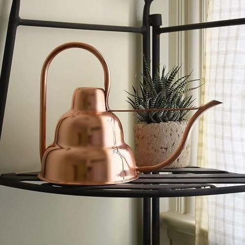 WC-17 Deco Copper Metal Watering Can Jug with Long Spout & Handle for Small Garden Plants Flowers Indoor Outdoor with Decorative Look, Copper - Image 6