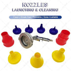 Pneumatic Hydraulic Hose Cleaning Set - 9 Nozzles, Sponge Ball & Storage Box, 0.23-2in Air Powered Pipe Cleaner for Industrial Soft & Hard Pipes - Image 4