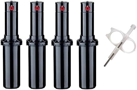 Hunter PGP-adj Rotor Sprinkler Heads - 4 Pack - Includes Adjustment Tool by Hunter