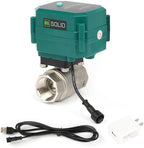 U.S. Solid 1 in Smart WiFi Motorized Ball Valve Brass NPT with App Control and Manual Switch 110V AC IP67 - Image 2