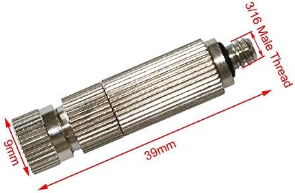 Hose Connector 3/16" Male Thread Misting Sprayers with Net Filter Stainless Steel Garden Cooling Humidify Misting System Water Sprinkler 40 Pcs (Color : 0.1 mm Mist) - Image 4