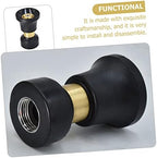 Firefighter Style Water Hose Nozzle, Adjustable Conical Spray, Black - Image 5