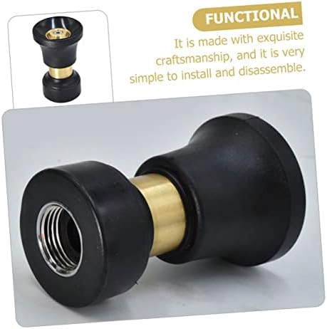 Firefighter Style Water Hose Nozzle, Adjustable Conical Spray, Black - Image 5