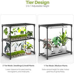 2-Tier Desktop Indoor Greenhouse with Grow Light, 11.8x23.6x23.6 - Image 7